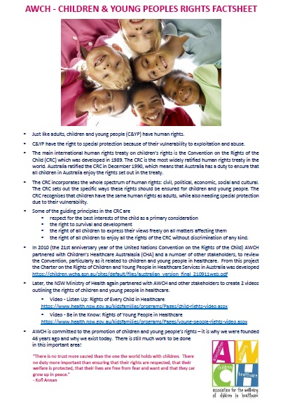 AWCH Children and Young People's Rights Factsheet